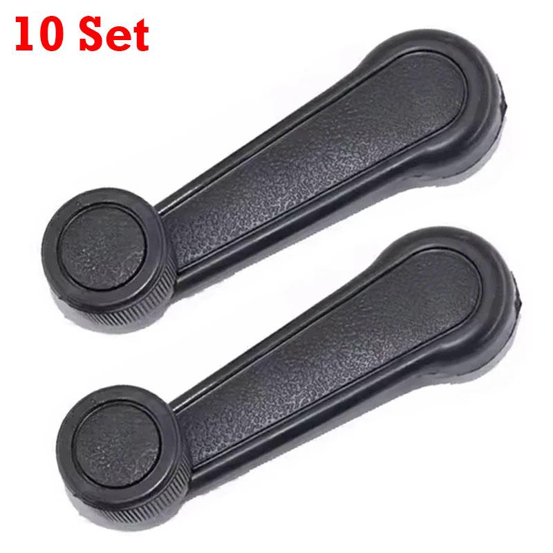 10sets Car Window Connect Winder Handle Crank Door Lever Handle Replacement Black/Grey/Beige Universal Car Accessories