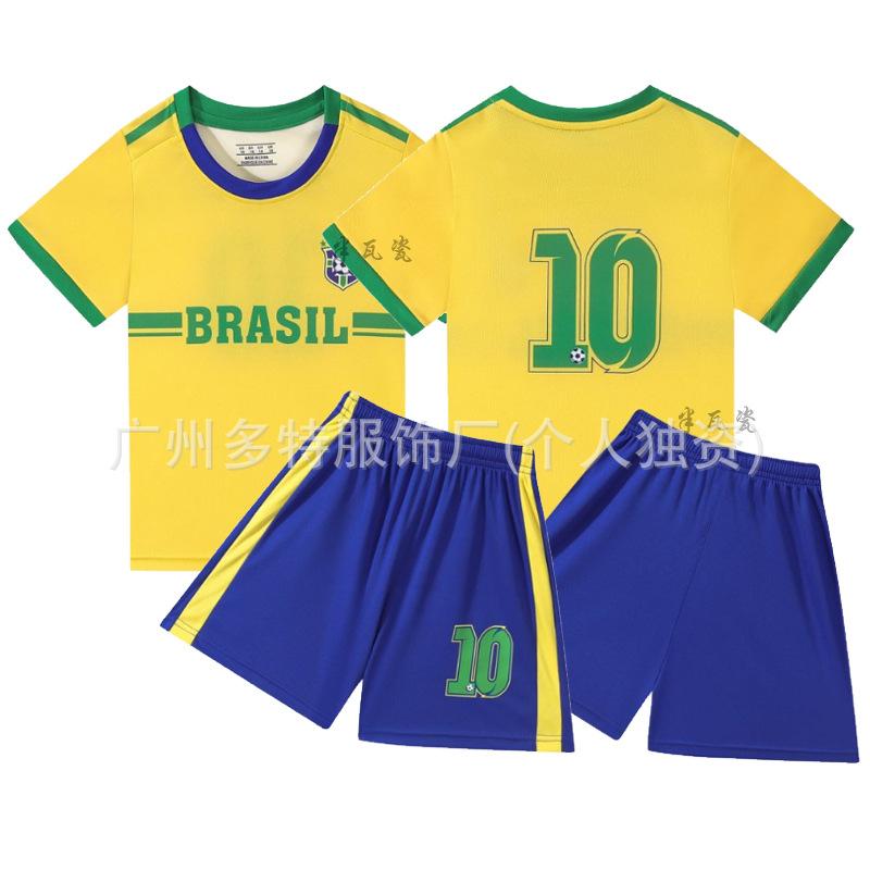 2 New children's football jersey set Boys and girls games game jersey Kindergarten performance jersey jersey