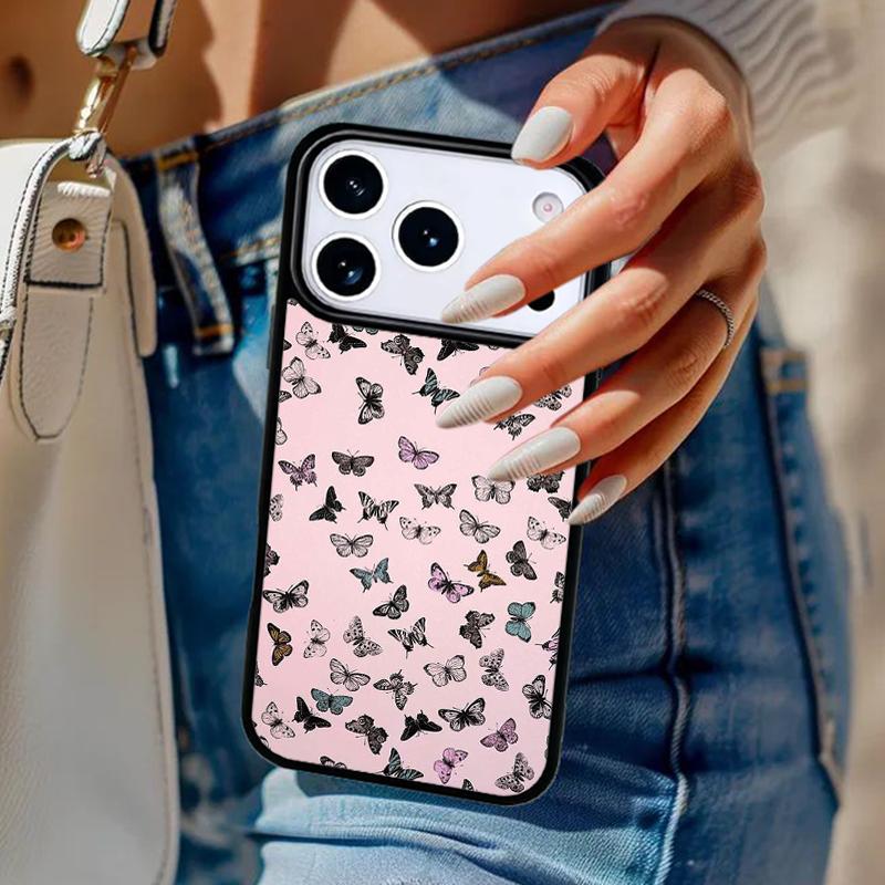 Butterfly Butterflies Phone Case For iPhone 17 Air 14 15 13 12 Max Cover For Apple 14 15 16 16e 11 Pro Max Plus Coque