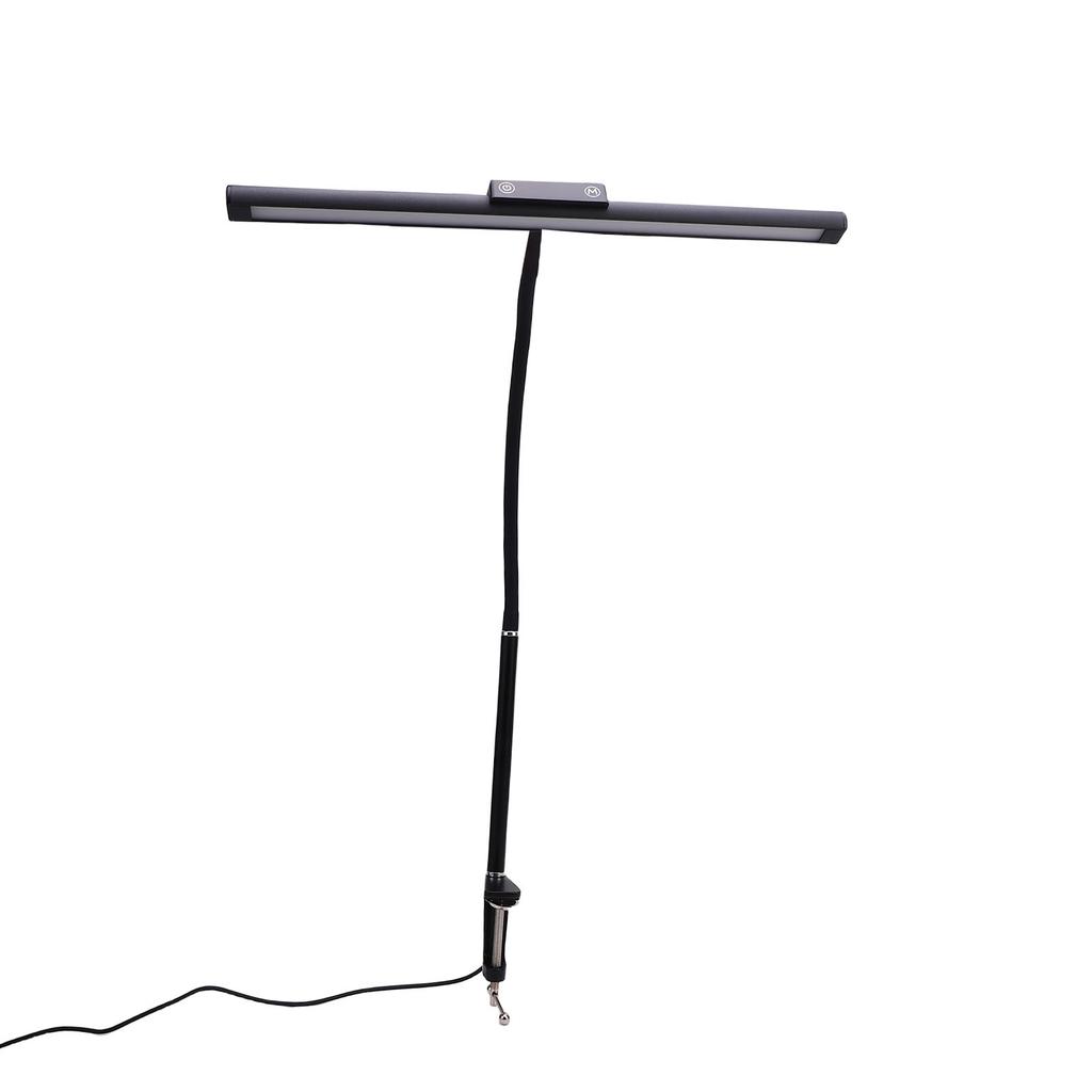 LED Desk Lamp Double Key Stepless Dimming Eye Caring Gooseneck Table Lamp for Reading Studying Working