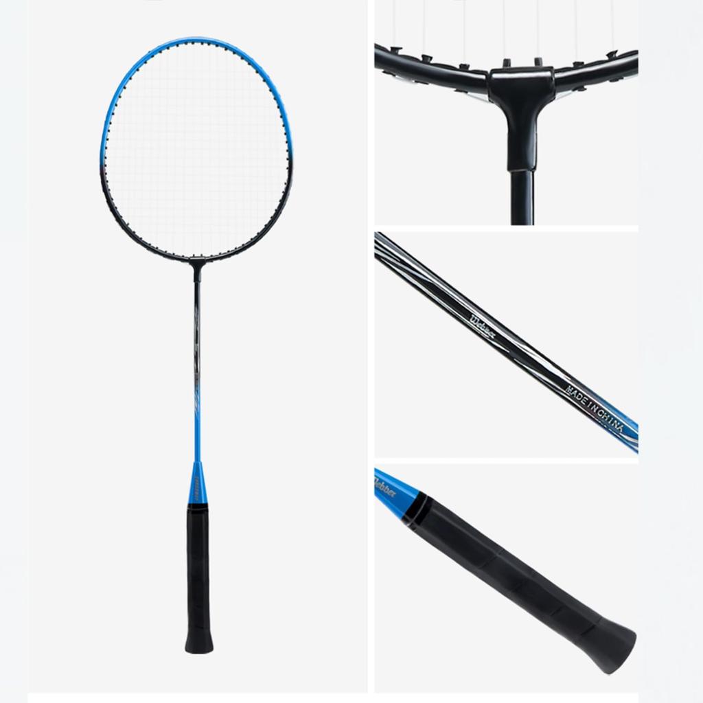 YZP Badminton Racket Set, Double Racket, Lightweight, Sturdy, Beginner, Carrying Bag Included, Adults, Children