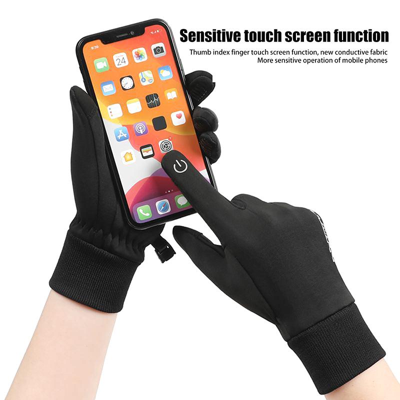 Winter Cycling Gloves For Boys And Girls Warm Fleece Touchscreen Waterproof Keep Warm Gloves For Riding Mittens Hand Warmer