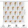 Adorable Cat Face Shower Curtain Modern Bathroom Decor For Pet Lovers White Yellow Kitten Print Home Decoration Wall Art