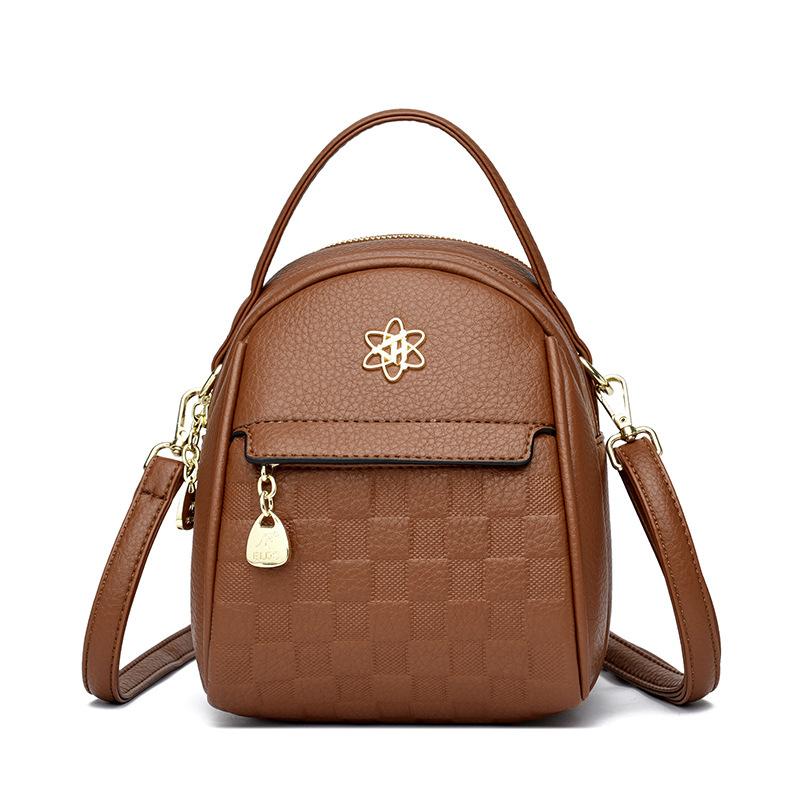 Crossbody Middle Aged Mother Bag New Large Capacity Fashionable One-Shoulder Mesh Small Round Bag