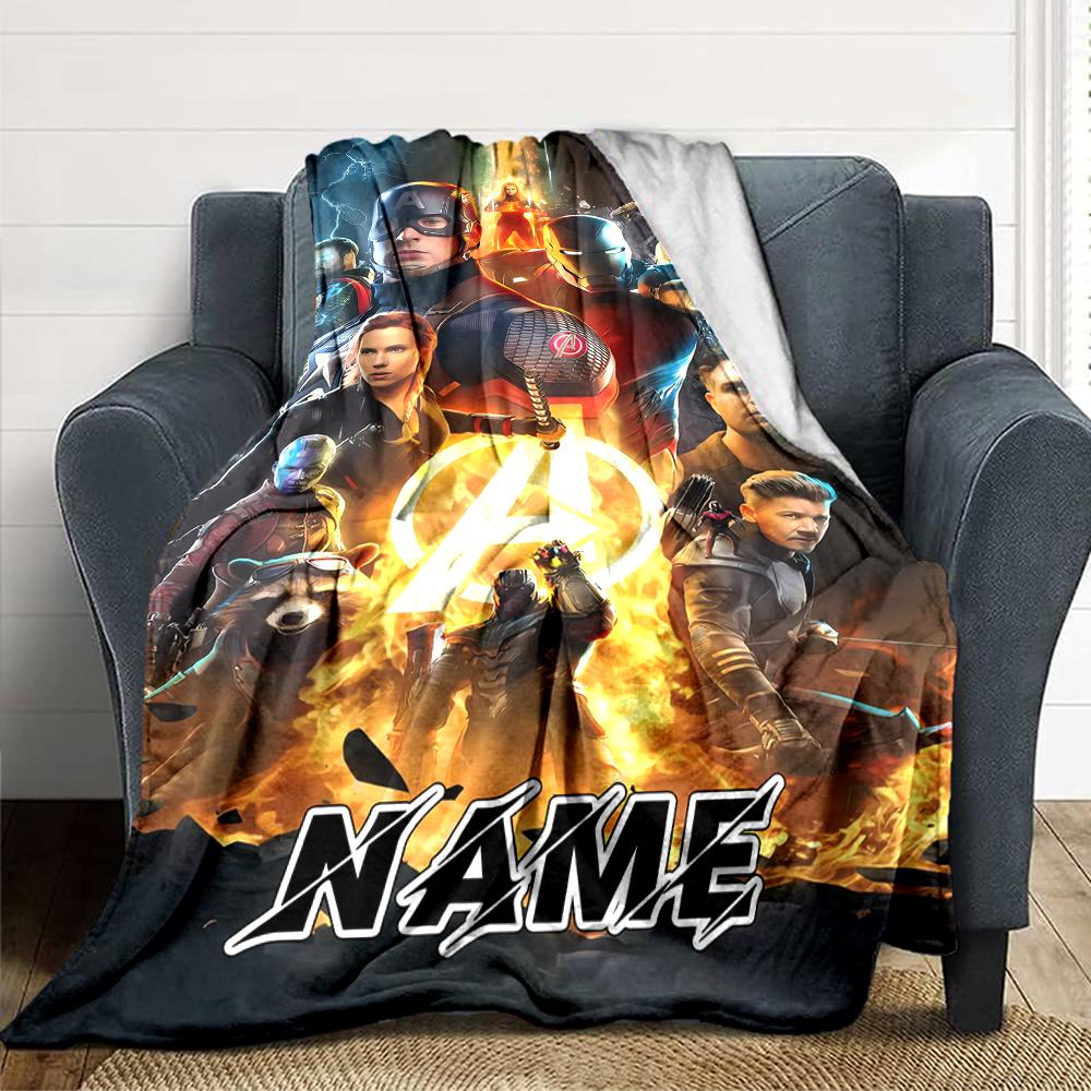 Custom Name Green Forest Fantasy blanket for Couch & Bed, Plush Cozy Fuzzy Blanket Super Soft & Warm Blankets for Fall and Winter. 09085