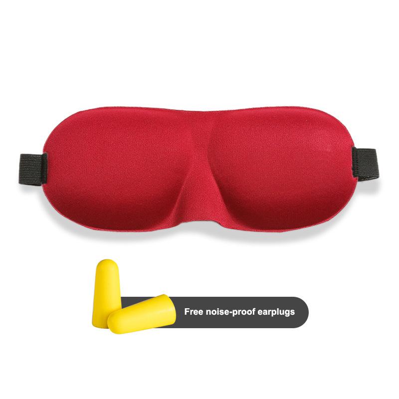 

3D Sleep Mask Blindfold Sleeping Aid Soft Memory Foam Eye Mask For Sleeping Travel Blockout Light Slaapmasker Eye Cover With Ear вино красного