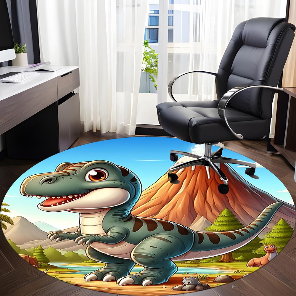 1pc Dinosaur Adventure Chair Carpet for Office, Non-slip, Soft and Durable Office Rug for Decoration, Perfect for Office yy251229184