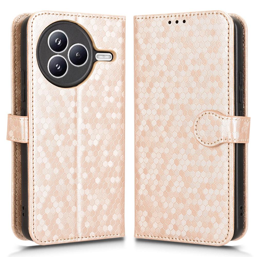 For Xiaomi Civi 5 Pro 5G Wallet Case Dot Pattern Imprint PU Leather Phone Cover with Wrist Strap