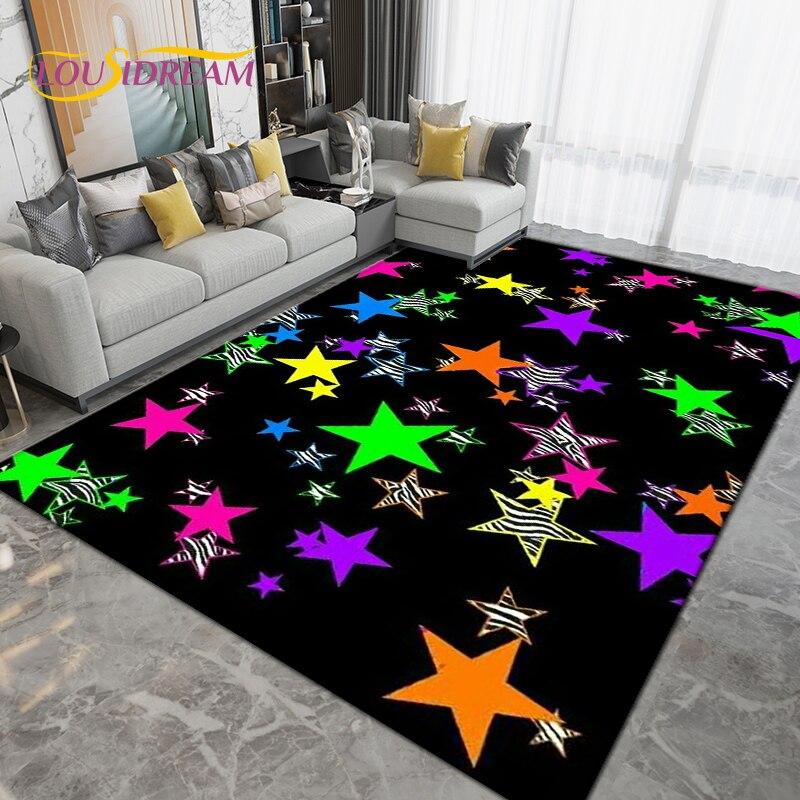 Pentagon Five-pointed Star Area Rug,Carpet Rug for Living Room Bedroom Sofa,Kitchen Bathroom Doormat Non-slip Floor Mat Gifts