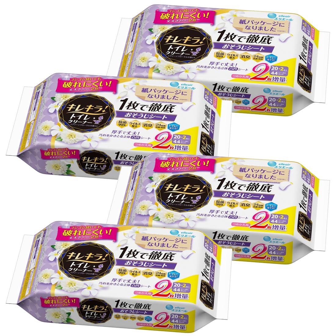 

Elleair Средство для чистки туалета Clean Floral 88 листов Листы x 4 Листы для тщательной уборки в одном листе [Продажи] Киракира! Сменный блок, Аромат, (22 упаковки)