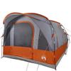 VidaXL Tunnel Camping Tent 3 Person Grey and Orange Waterproof, Tent, Camping Shelter, Garden Shelter 94624