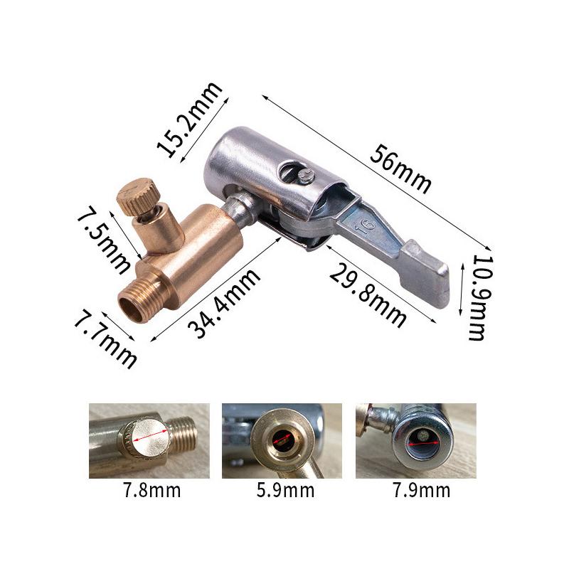 Portable Inflatable Pump For Car Tire Air Chuck Compressor Tire Inflator Tire Chuck With Barb Connector For Hose Repair