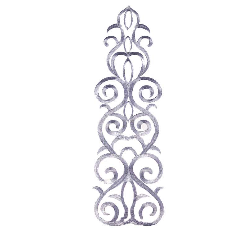 Diy Performance Clothing Decorative Iron-on Patch Sticker Embroidery Gold Silver Thread Yarn Costume Dress Geometric Applique