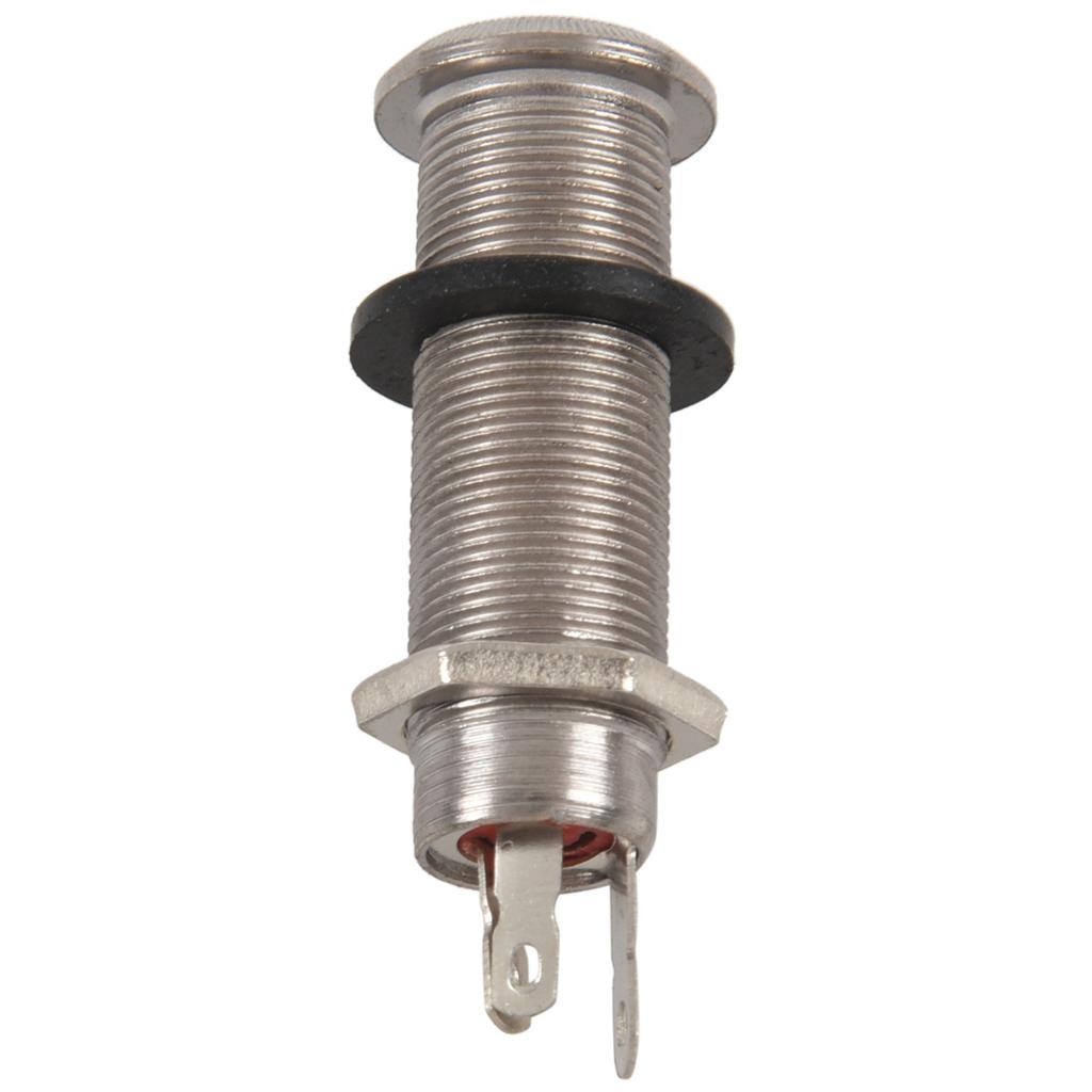 Classy-4X Electric Guitar Jack Chrome Threaded Cylinder Output Input Jack Plug Sockets 1/4 Inch For Electric Guitar