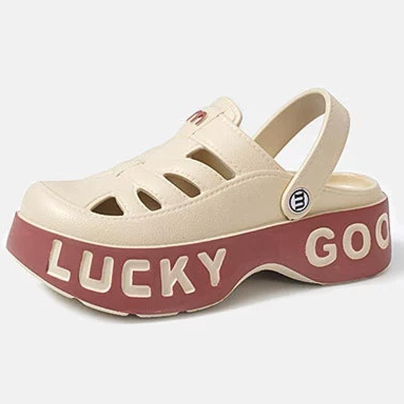 Fashion Kidmi Women's Sandals Stylish Slip-on Casual Cave Shoes Summer New Thick-soled Slippers Soft-bottomed Comfortable Beach Sandals