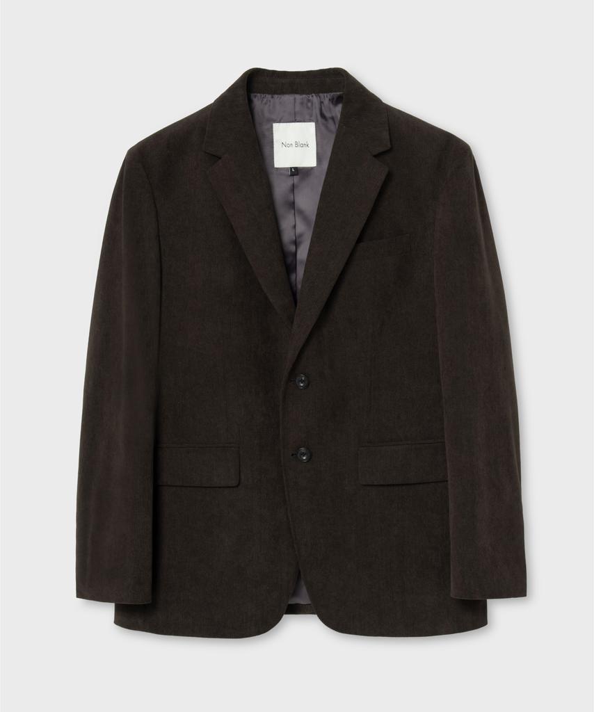 Nonblank Corduroy Semi-Overfit Blazer_Dark Brown