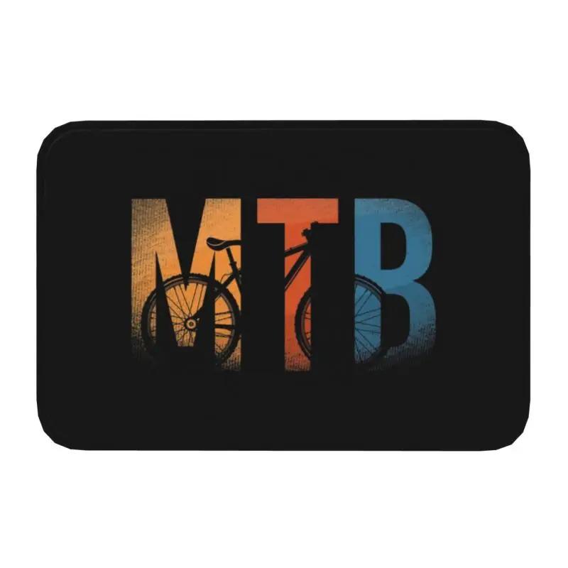 Personalized Bicycle Bike Riders Doormat Mat Anti-Slip Bicycling Cyclist MTB Mountain Biking Kitchen Bath Toilet Rug Carpet