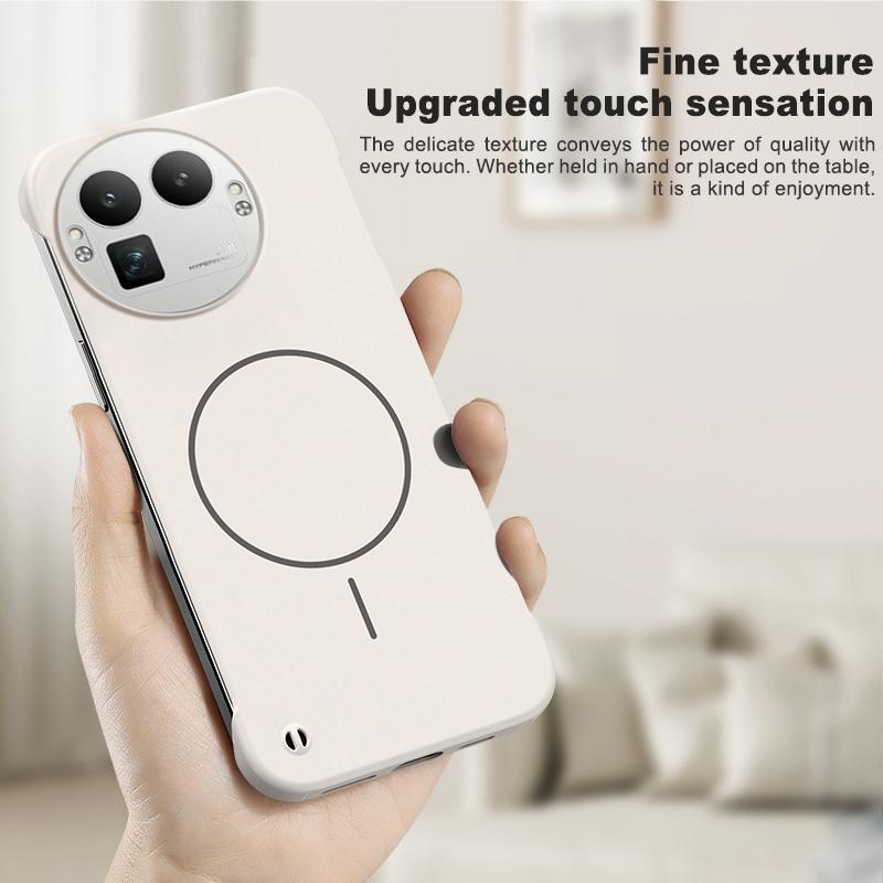 For Magsafe Bezel-less Phone Case for Realme GT 8 Pro Ultra Thin Frameless Hard PC Magnetic Cover for Realme GT8 GT 8 Funda