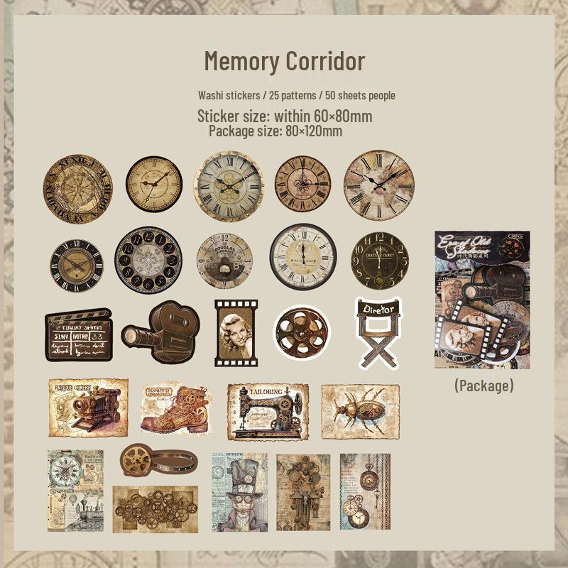 Yi Niao Retro Journal Stickers: Old Times Series DIY Decorative Pack