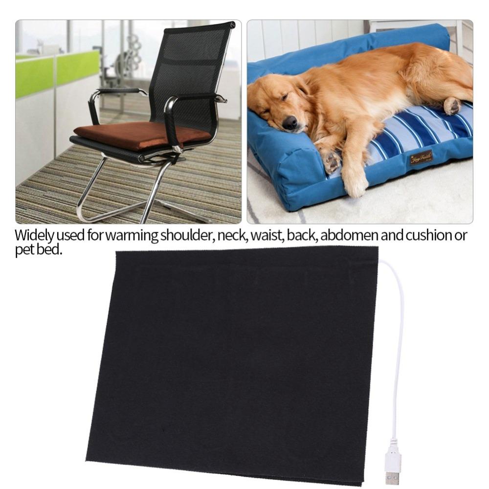 Podgrzewana podkładka USB z włókna węglowego 5V 2A Regulowana temperatura Mata grzewcza z włókna węglowego Tkanina Czarna Elektryczna folia grzewcza