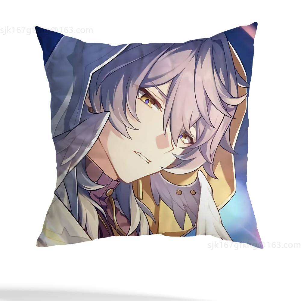 Sunday Honkai Star Rail Pillow Case Anti-dustmite Pillowcase Invisible Zipper Silky Short Plush Sofa Cushion Cover