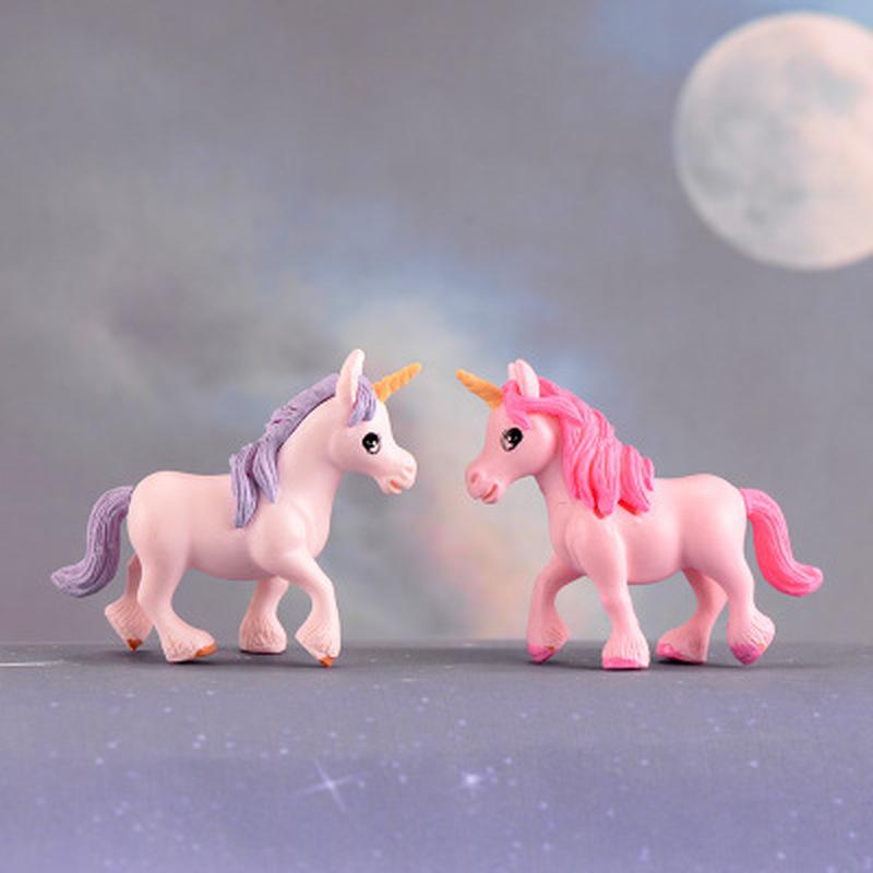 1 Stück Cartoon Niedliche Pegasus-Puppen Einhorn Anime Actionfigur Pony Sukkulenten Montage Ornamente Geschenke Spielzeug für Kinder