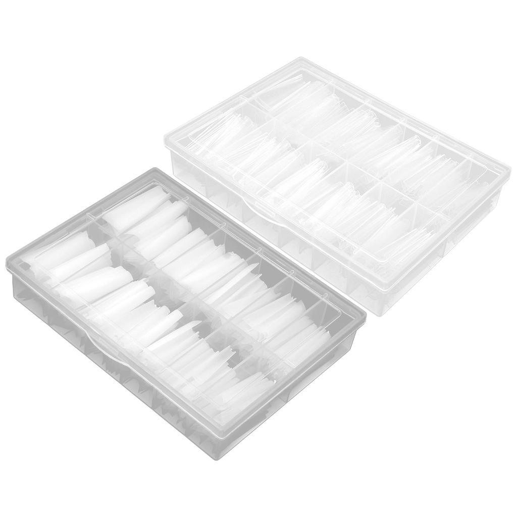 240pcs Extra Long Nail Tips Artificial French False Nail Tips for Nail Salon