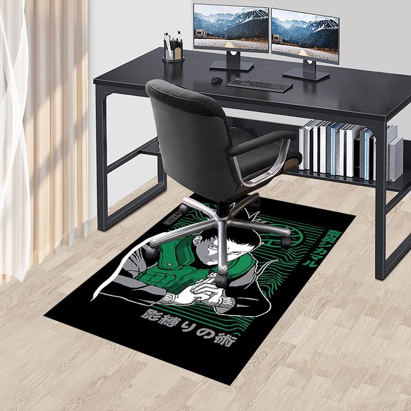1pc Shikamaru Shadow Binding Technique Home Office, Durable Polyester Floor Mat with Easy, Office Decor, Urban Style, Nonslip Backing