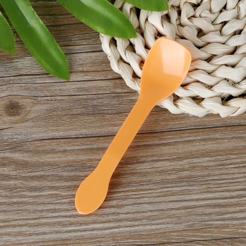 Transparent Disposable Dessert Spoon for Ice Cream, Mousse, Yogurt, Pudding, and Popsicles