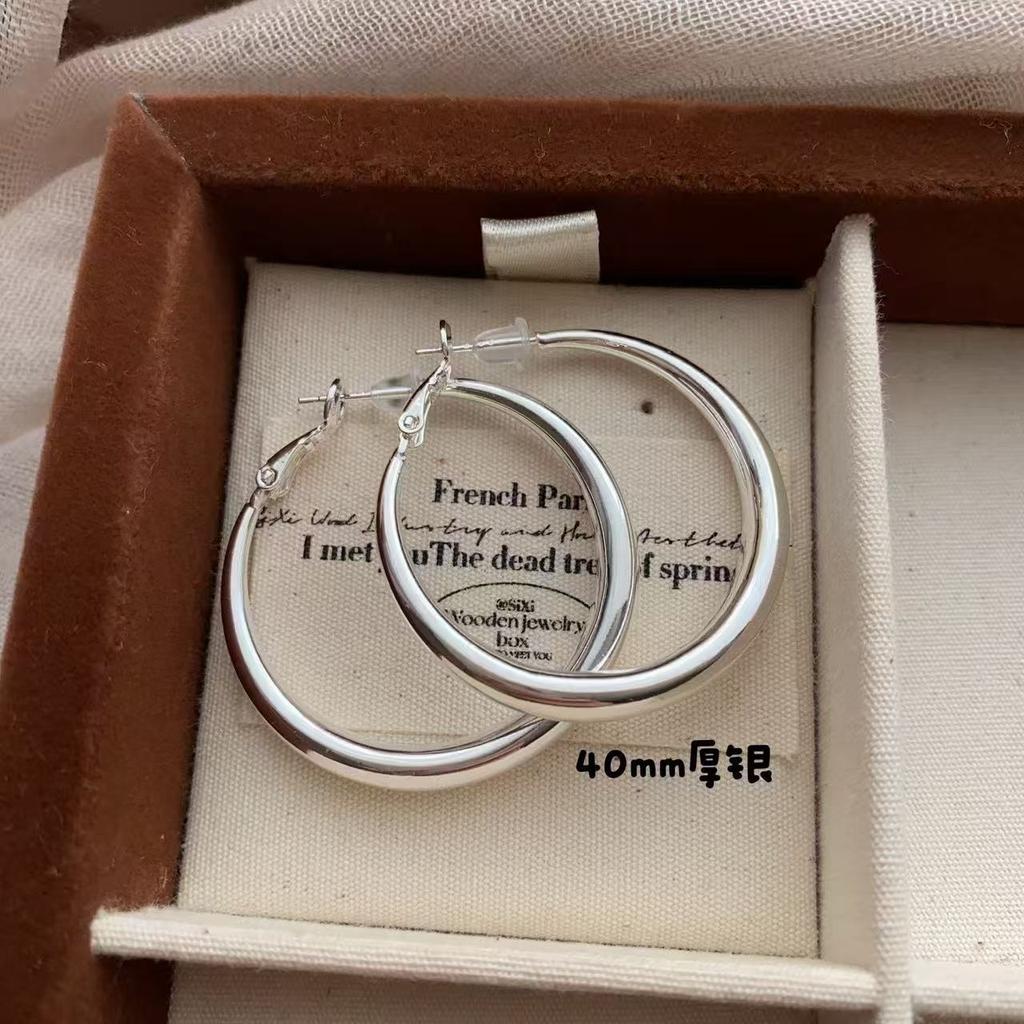 Cold Wind, Simple And Bold Large Circle Earrings, Earrings, Fashion Sense, Commuter Classic Earrings, Versatile Personality