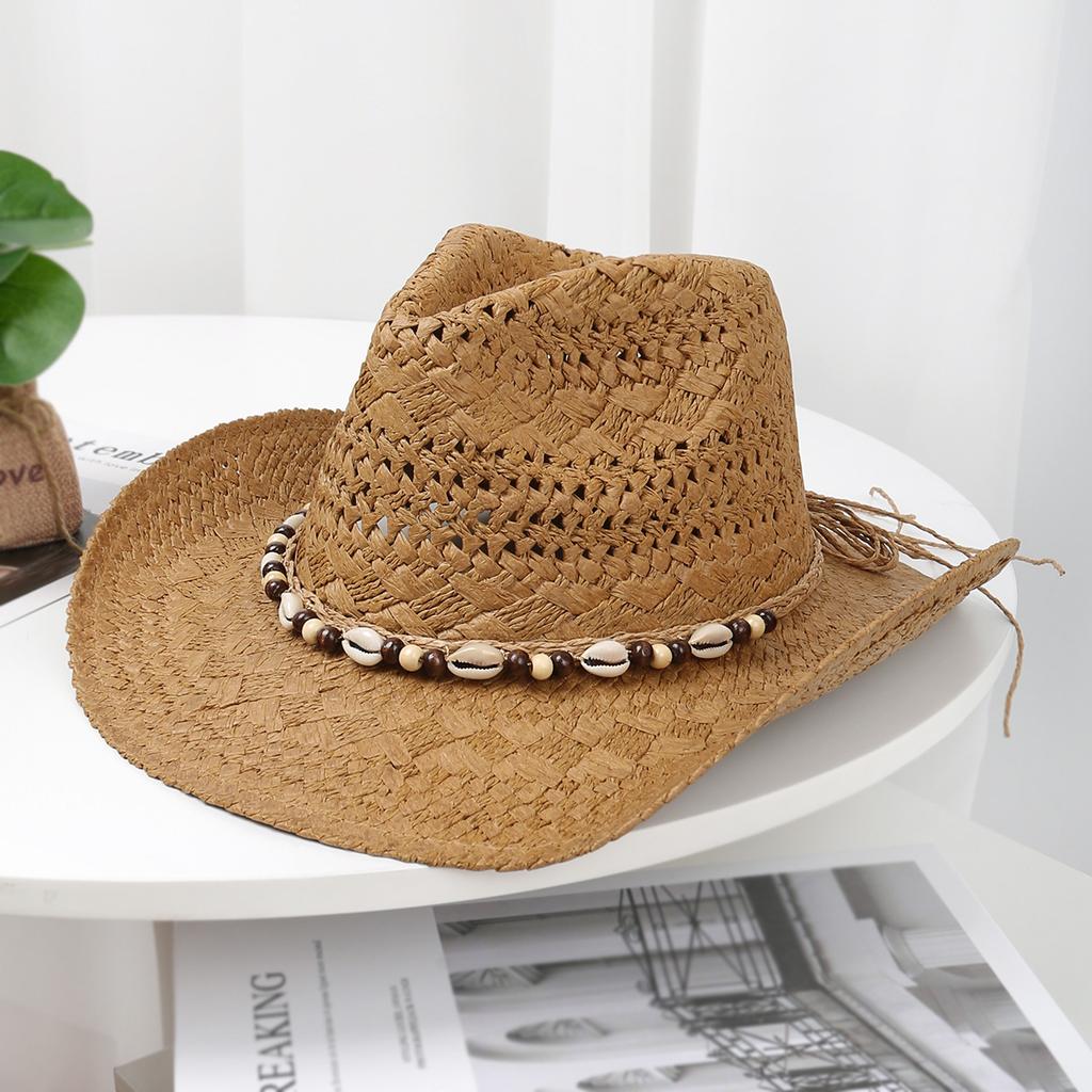 Outdoor Travel Beach Sun Hat Sun Protection Sun Hat Men and Women's New Western Denim Straw Hat