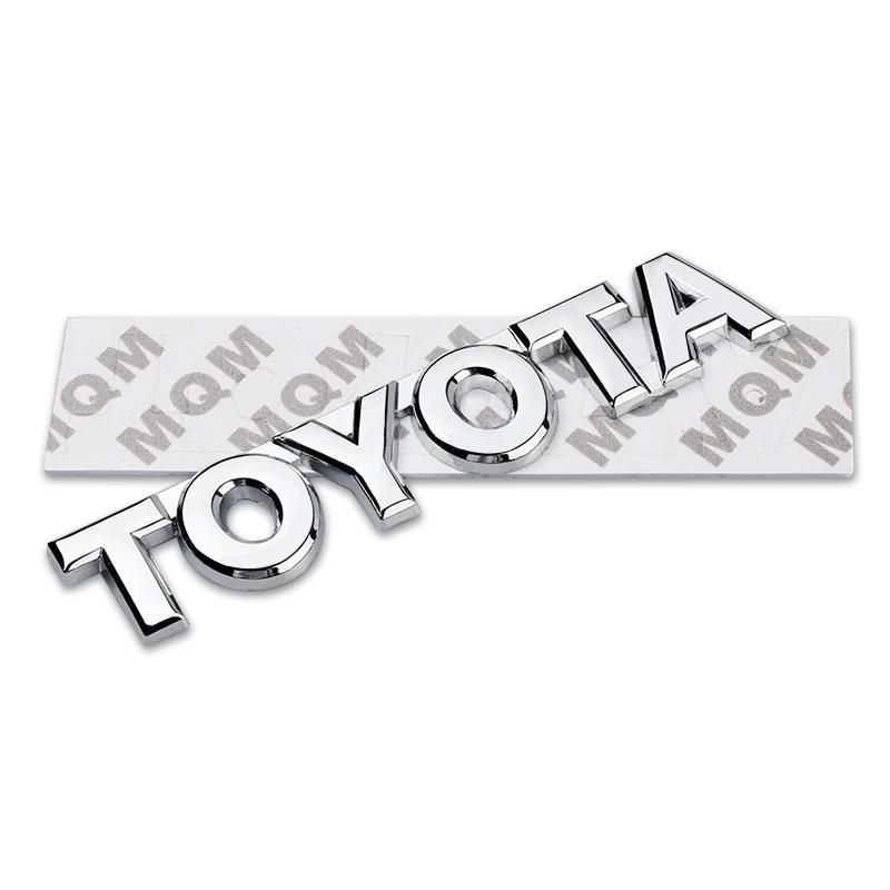 Metal Emblem Badge Car 3D Sticker Car Trunk Sticker For Toyota Corolla Yaris Chr Auris RAV4 Land Cruiser Camry Highlander Prado