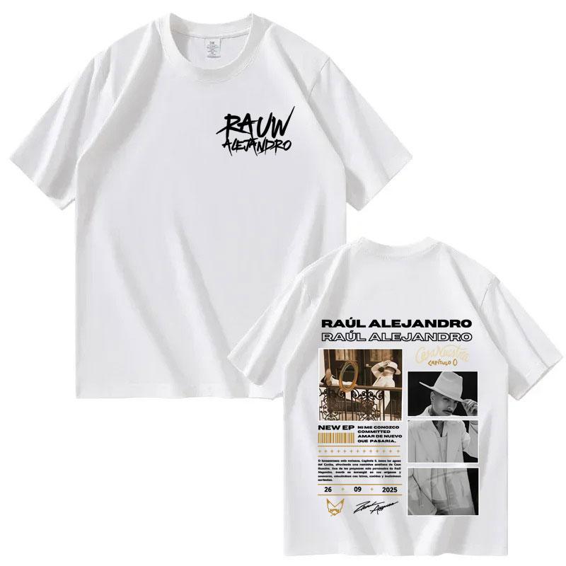 Singer Rauw Alejandro Album Cosa Nuestra T Shirts Mens Womens Fashion Short Sleeve Tshirts Casual Oversized Tshirt Streetwear