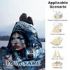 1PC Custom Name Native Spirit Wolf flannel blanket versatile,all-season throw suitable for the living room,bedroom,camping,travel,and gift