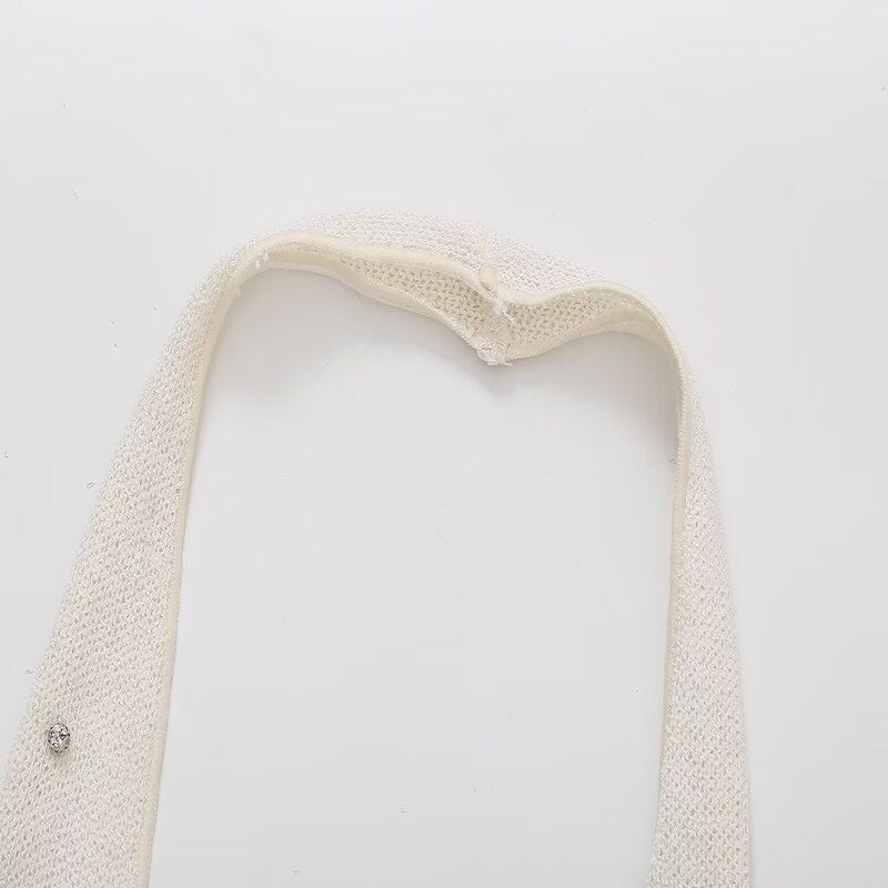 Fashion Style 2024 Summer New Arrival Women's Sleeveless Jewelry Inlaid Hanging Collar Vest Camisole Tops 1014316