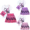 Set Fete Copii Desene Animate Prințesă Lily Lovebraids Imprimat Mânecă Scurtă Tricou Fustă Geantă