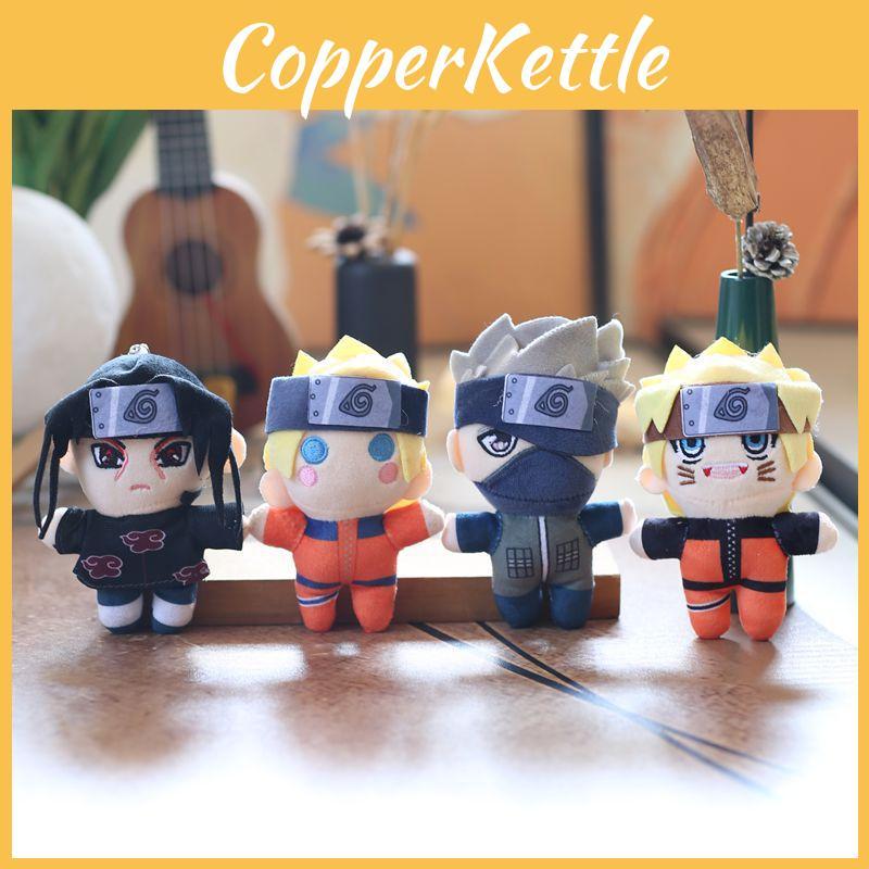 Short Naruto Plush Stuffed Doll Keychain Sasuke Kakashi Character For Decor Fans