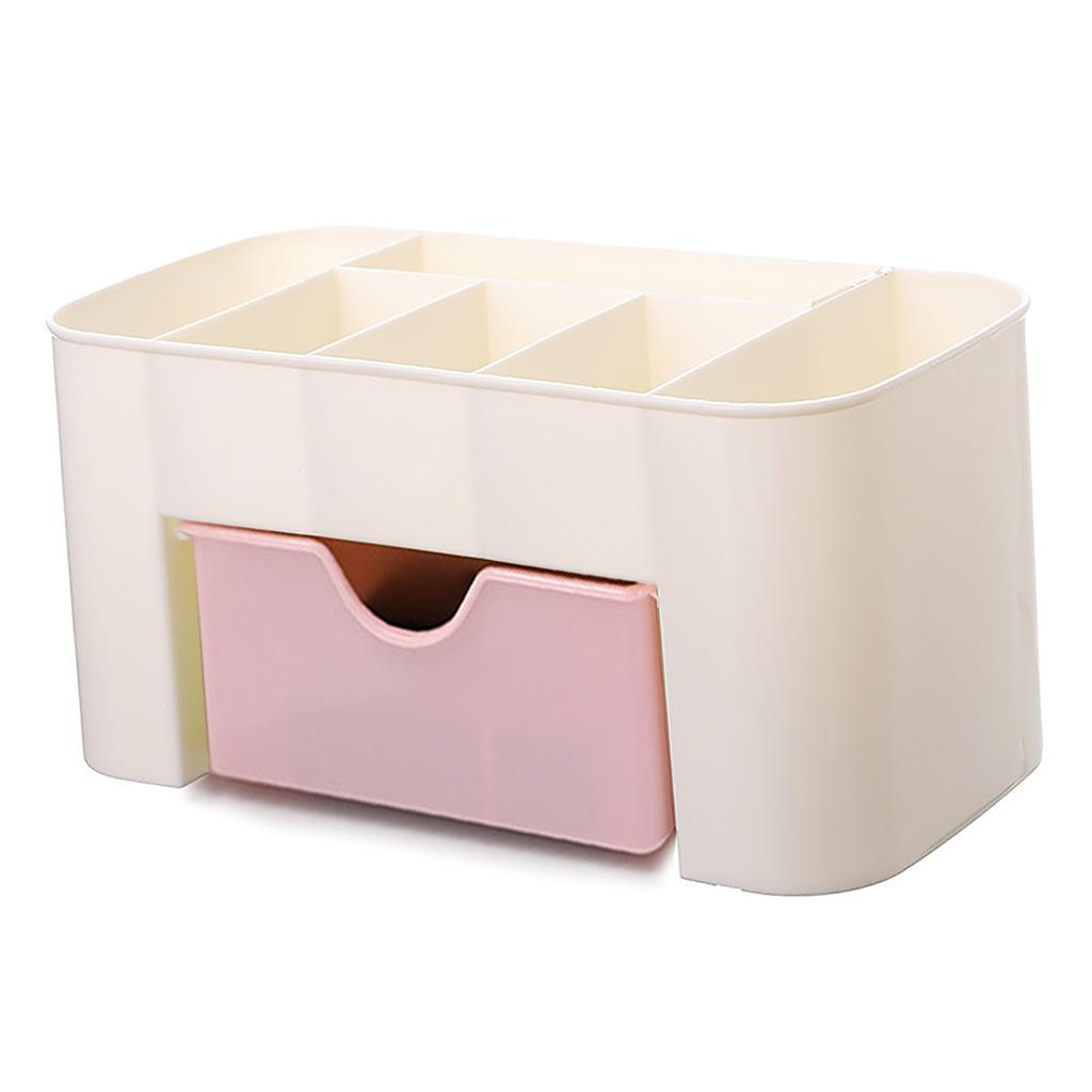 Schreibtisch Schubladen Organizer Multifunktional Ordentliche Organisation Kunststoff Make-up Schmuck Aufbewahrungsbox Hellrosa