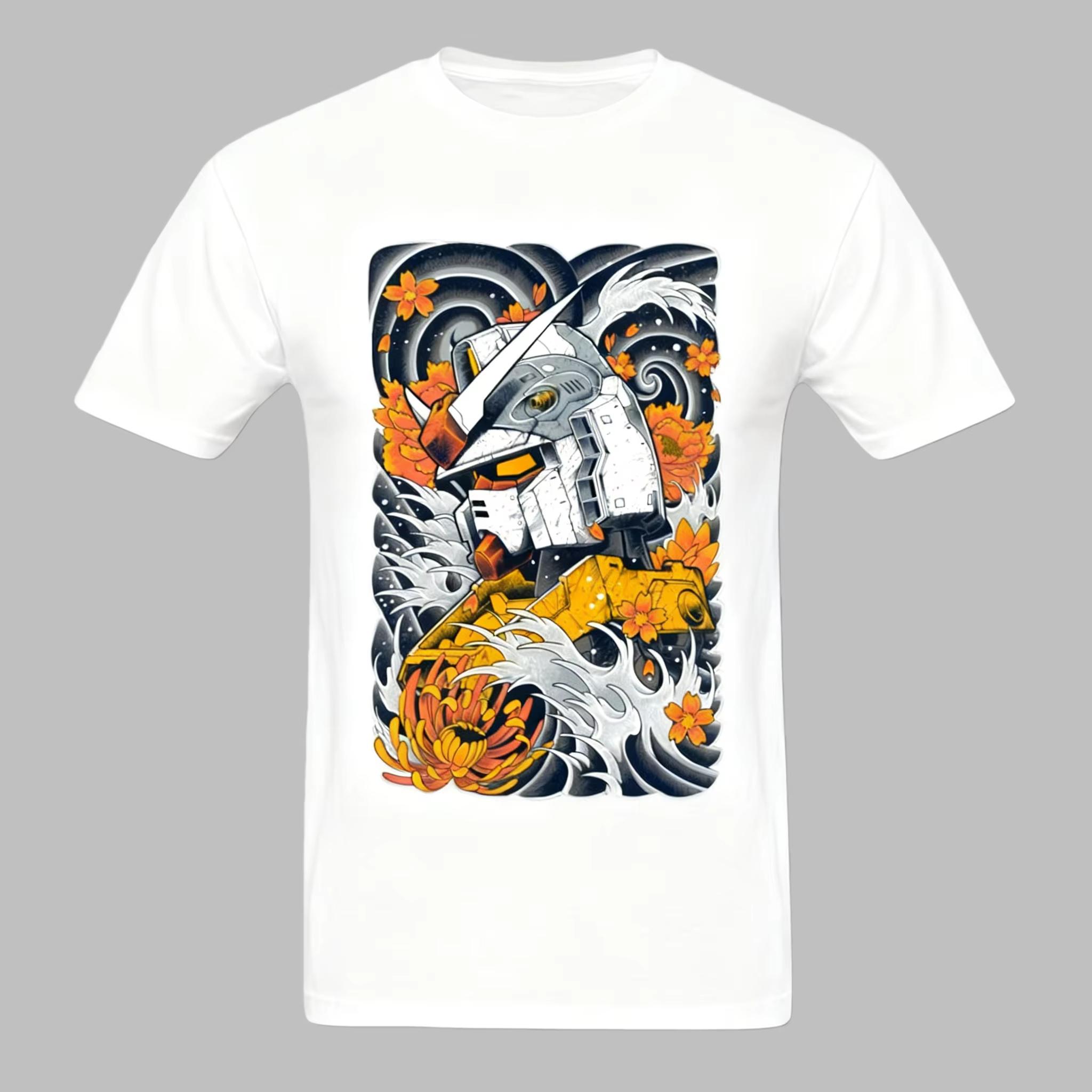 

2026 new High Rise Anime Print Loose Cotton Mens and Womens Comfortable Fashionable Street Summer Breathable Loose TShirt S