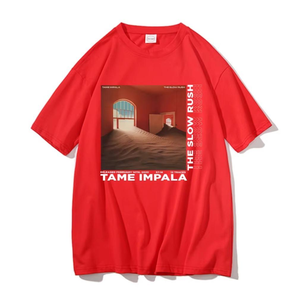 Tame Impala The Slow Rush Album Graphic T-shirts Men Tshirt Oversized Tees Women's Lndie Pop Music T Shirts