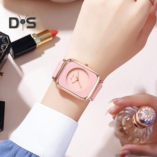 

Женские кварцевые часы с квадратным циферблатом, силиконовый регулируемый ремешок, без задержки, проверка времени, высокая точность, изысканные наручные часы, деловые часы