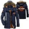 Mens Winter Cotton Padded Jacket - Printed Car Hooded Coat Urban Youth