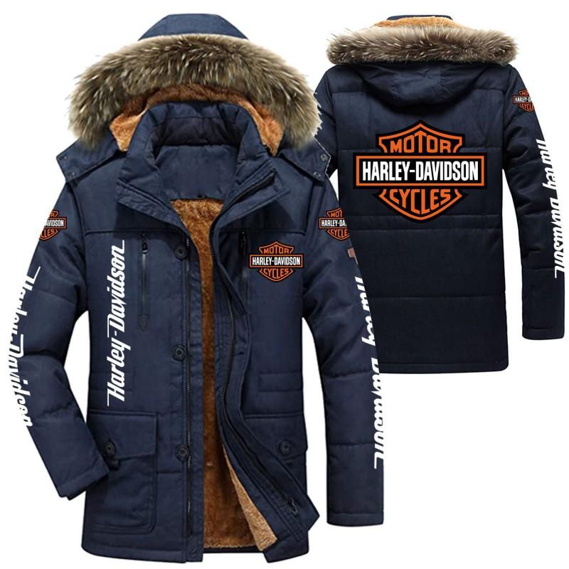 Mens Winter Cotton Padded Jacket - Printed Car Hooded Coat Urban Youth