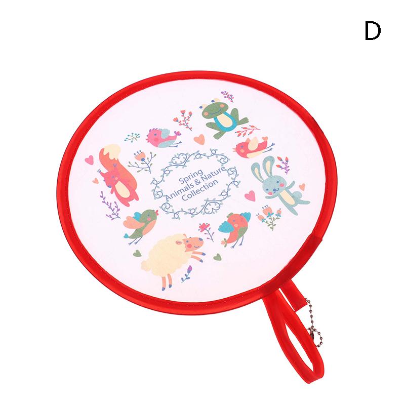 1pc Japanese Foldable Fan Mini Portable Folding Fan Pocket Cloth Fan Cool Summer Hand Fan/Flying Disk Creative Party Favors Gift