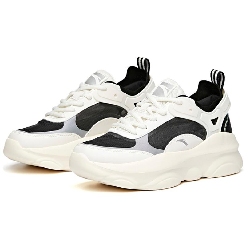 Anta Running Shoes Women's Black White Gray Sneakers 122028884-3