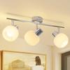 Ceiling Spotlight - NETTLIFE - 3 E14 Bulbs - White - Glass Lampshade - Scandinavian Style