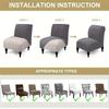 Solid Color Velvet Armless Chair Cover Stretch Dust-Proof Accent Chair Cover Single Sofa Slipcover For Bar Counter El Decor