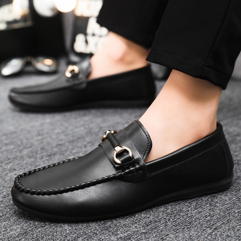 Italian Luxury Brand Men Loafers Genuine Leather Breathable Slip on Men Driving Shoes Men Casual Shoes Moccasins Chaussure Homme