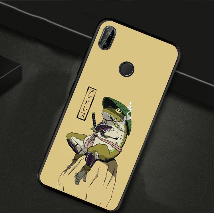 Cute Kawaii Frog For Huawei Nova Y70 Y60 Y90 Y61 Y91 Y73 Y72 12s 12i 11i 8i 9 10 SE P30 P40 Lite P60 Pro Case