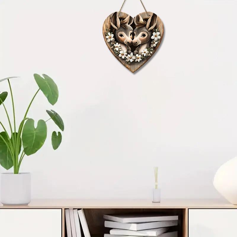 2D Flat Wooden Hanging Decorative Signs, Family Wall or Door Decoration, Garden Decoration, Housewarming Gifts for Friends